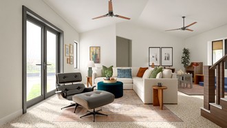 Eclectic, Midcentury Modern, Inspired Modern, Warm Transitional, Artful Eclectic Living Room by Havenly Interior Designer Montserrat