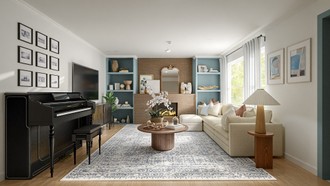 Modern, Transitional Living Room by Havenly Interior Designer Giovanna
