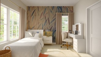 Warm Transitional Bedroom by Havenly Interior Designer Diogo