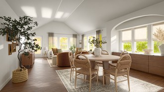 Organic Modern, Warm Transitional Living Room by Havenly Interior Designer Candida
