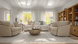 Modern, Coastal, Transitional Living Room by Havenly Interior Designer Valeria