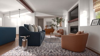 Warm Transitional Living Room by Havenly Interior Designer Sarah