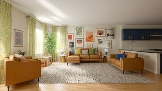Modern, Transitional, Midcentury Modern Living Room by Havenly Interior Designer Maria