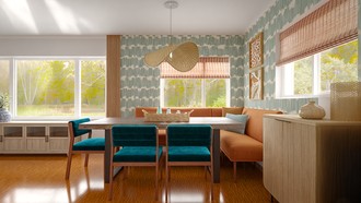 Bohemian, Coastal Dining Room by Havenly Interior Designer Ivan