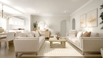 Inspired Modern, Organic Modern, Warm Transitional Living Room by Havenly Interior Designer Montserrat