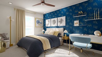 Transitional, Artful Eclectic Bedroom by Havenly Interior Designer Shadnaz