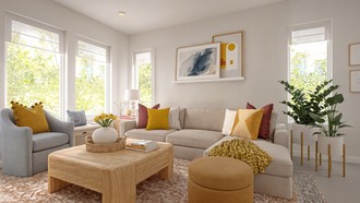 Modern, Eclectic, Bohemian, Artful Eclectic Living Room by Havenly Interior Designer Constanza