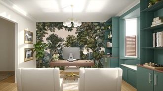 Classic, Vintage, Global, Artful Eclectic Office by Havenly Interior Designer Julia