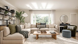 Classic Contemporary Living Room by Havenly Interior Designer Malena