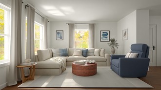 Organic Modern, Warm Transitional Living Room by Havenly Interior Designer Candida