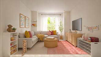 Modern, Preppy Playroom by Havenly Interior Designer Constanza