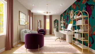 Glam Office by Havenly Interior Designer Bertha