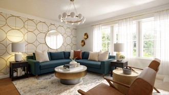 Glam, Contemporary Luxe Living Room by Havenly Interior Designer Constanza