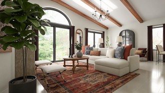 Contemporary, Transitional, Organic Modern Living Room by Havenly Interior Designer Lilia