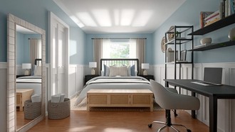Bohemian, Coastal Bedroom by Havenly Interior Designer Ceci