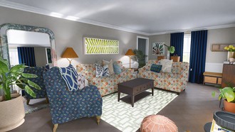 Eclectic, Vintage, Traditional Charm Living Room by Havenly Interior Designer Allison