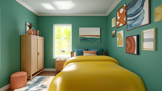 Modern, Midcentury Modern, Scandinavian, Artful Eclectic Bedroom by Havenly Interior Designer Angie