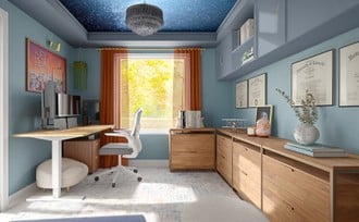 Midcentury Modern Office by Havenly Interior Designer Natalia