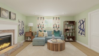 Modern, Eclectic, Vintage Living Room by Havenly Interior Designer Tatum