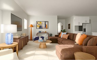 Contemporary, Warm Transitional Living Room by Havenly Interior Designer Paula