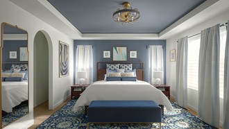 Coastal, Glam, Midcentury Modern Bedroom by Havenly Interior Designer Alexandria