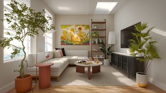 Midcentury Scandi Living Room by Havenly Interior Designer Diego