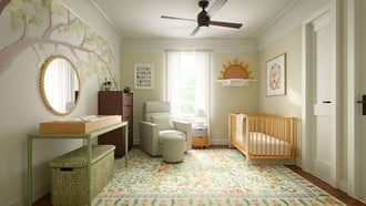 Scandinavian, Warm Transitional Nursery by Havenly Interior Designer Candida