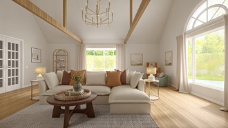 Transitional Living Room by Havenly Interior Designer Sam