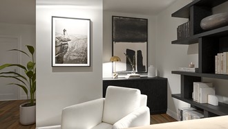 Modern, Eclectic, Minimal, Contemporary Luxe Office by Havenly Interior Designer Emilee