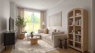 Transitional, Warm Transitional, Traditional Charm Living Room by Havenly Interior Designer Camila