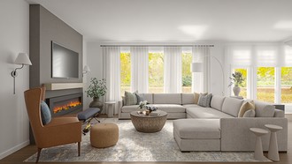 Farmhouse Living Room by Havenly Interior Designer Camila