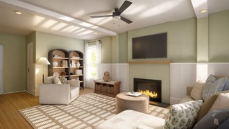 Transitional, Warm Transitional, Traditional Charm Living Room by Havenly Interior Designer Constanza