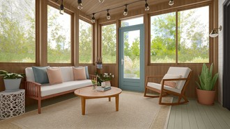 Bohemian, Midcentury Modern Outdoor Space by Havenly Interior Designer Estrellita