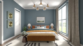 Transitional, Contemporary Luxe Bedroom by Havenly Interior Designer Estrellita