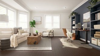 Contemporary, Rustic, Warm Transitional Office by Havenly Interior Designer Hayley