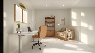 Library, Warm Transitional, New Classic Office by Havenly Interior Designer Emily