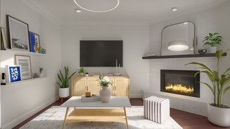 Modern, Midcentury Modern, Midcentury Scandi, Organic Modern Living Room by Havenly Interior Designer Emily
