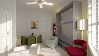Contemporary, Artful Eclectic Bedroom by Havenly Interior Designer Courtney