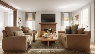 Eclectic, Bohemian, Farmhouse, Transitional Living Room by Havenly Interior Designer Lilia