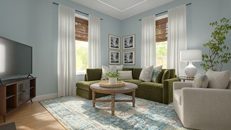 Classic, Transitional Living Room by Havenly Interior Designer Meagan