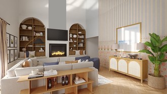 Transitional, Organic Modern Living Room by Havenly Interior Designer Shadnaz