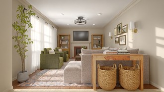 Classic, Transitional, Vintage Living Room by Havenly Interior Designer Meagan