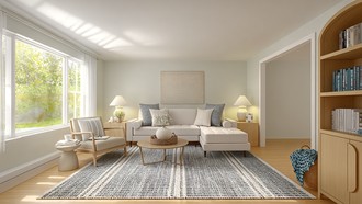 Coastal, Minimal, Scandinavian Living Room by Havenly Interior Designer Constanza