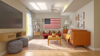 Midcentury Scandi, Artful Eclectic Living Room by Havenly Interior Designer Estrellita