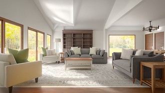 Modern, Farmhouse, Organic Modern, Warm Transitional Living Room by Havenly Interior Designer Annaliese
