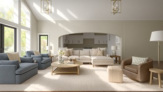 California Cool, Warm Transitional Living Room by Havenly Interior Designer Danie