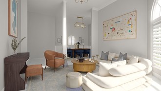 Modern, Warm Transitional Living Room by Havenly Interior Designer Courtney