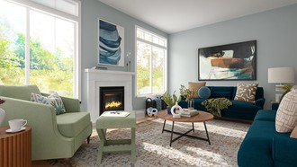 Contemporary, Contemporary Luxe, Midcentury Scandi Living Room by Havenly Interior Designer Emilee