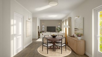 Organic Modern, Warm Transitional Living Room by Havenly Interior Designer Alexis