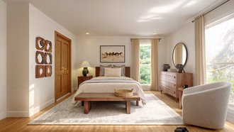 Midcentury Modern, Minimal, Midcentury Scandi Bedroom by Havenly Interior Designer Constanza